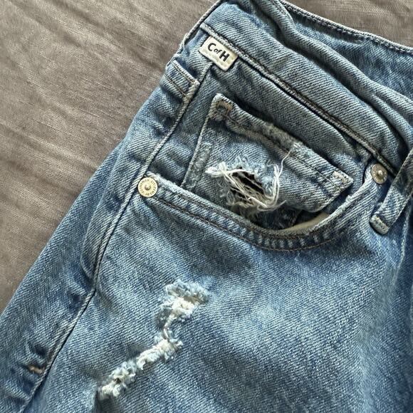 Citizens of Humanity Womens Jeans Charlotte Crop Distressed Light Wash 27 - Picture 9 of 16